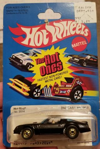 Vintage Hot Wheels From 1980 The Hot Ones Hot Bird Black 2014 Protector