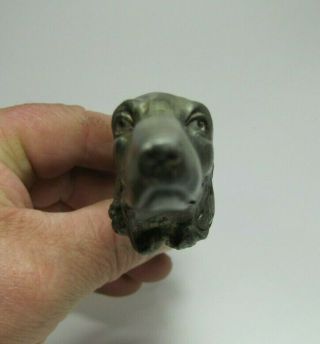 Antique WOLFHOUND Hunting Hound Dog Head Figural CIGAR CUTTER Tobacco Tool 8