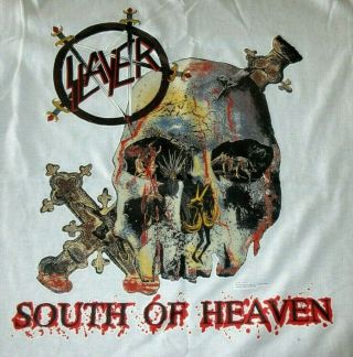Slayer South Of Heaven Screen Stars T - Shirt Med 1990 Vtg 90 