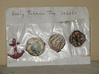 Late 1800s - Early 1900s Tobacco Tin Seals / Labels