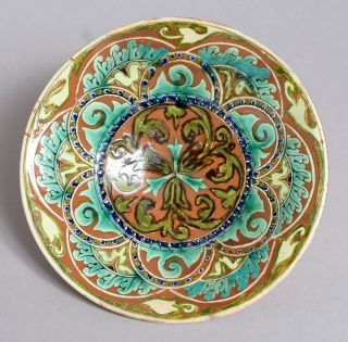 A Wonderful Antique Della Robbia Art Pottery Flared Bowl By Annie Jones