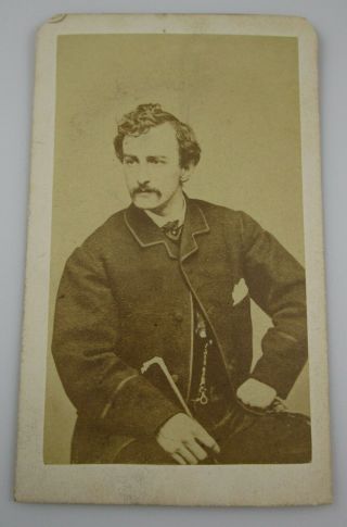 John Wilkes Booth Cdv Photo Lincoln 1860 