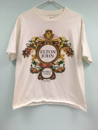 Vintage Elton John X Gianni Versace World Tour Concert T - Shirt - Men 