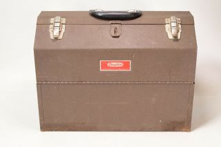 Rare Dayton Electric Co Metal Expandable Tool Box Toolbox Vintage Steel