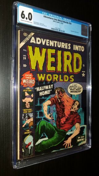 Adventures Into Weird Worlds 24 Cgc 6.  0 (c - Ow) Rare Pre - Code Horror