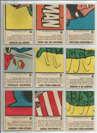 Vintage 1966 TOPPS BATMAN BLUE BAT CARD FULL SET 44/44 EX/EXMT OR BETTER[Lot 51] 2