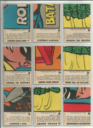 Vintage 1966 TOPPS BATMAN BLUE BAT CARD FULL SET 44/44 EX/EXMT OR BETTER[Lot 51] 4