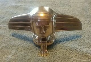 Rare Art Deco Egyptian God Radiator Cap Hood Ornament / Stutz ? Motometer.