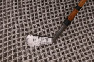 Antique Vintage Wood Shaft Tom Stewart St Andrews Mid Iron For Play 4