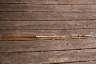 Antique Vintage Wood Shaft Tom Stewart St Andrews Mid Iron For Play 8