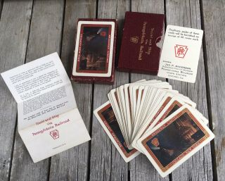 Vintage Prr Pennsylvania Railroad Advertising Playing Cards Broadway Limited