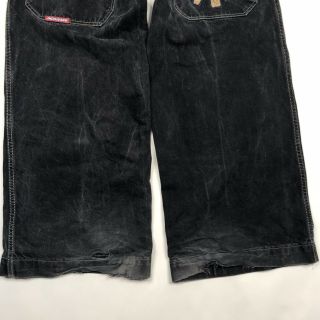 JNCO Jeans Size 36x32 Mens Black Triple Skull Vintage Skater Wide Leg 90s 4