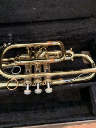 Vintage Vincent Bach Mercedes II Cornet w/ Vincent Bach 7c Mouthpiece And Case 2