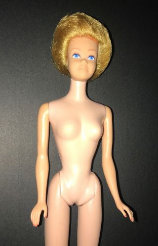 Vintage 1962 Fashion Queen Midge Doll Barbie Friend w Blonde Wig HTF Molded Red 2