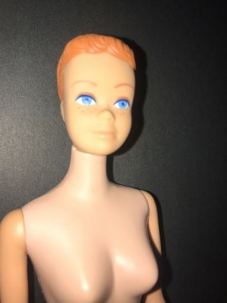 Vintage 1962 Fashion Queen Midge Doll Barbie Friend w Blonde Wig HTF Molded Red 5