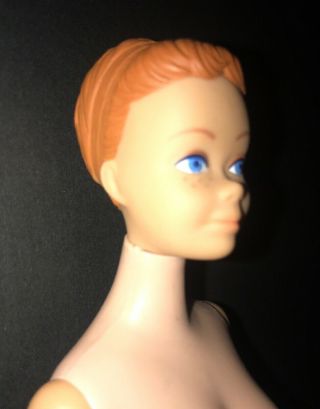 Vintage 1962 Fashion Queen Midge Doll Barbie Friend w Blonde Wig HTF Molded Red 6