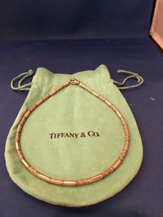 Vintage 45 G Tiffany& Co.  925 Sterling Silver Unisex Necklace 16 "