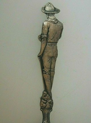 Antique Sterling Silver Miner Full Figural Helena Montana Souvenir Spoon No Mono 5