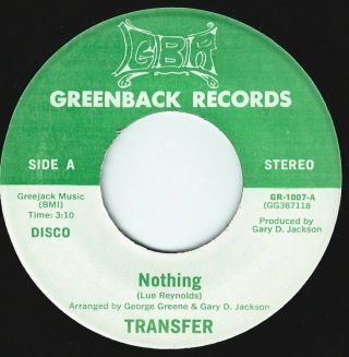 Rare Transfer (nothing) Greenback Rare Funk 45