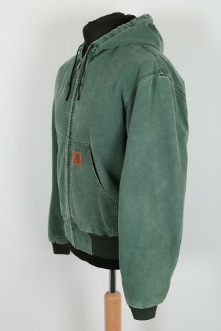 CARHARTT Hooded Chore Jacket | Workwear Work Wear Coat Canvas Duck Vintage USA 4