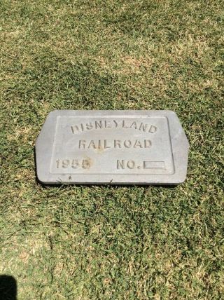 Disneyland Railroad Rolling Stock Number Plate Aluminum Rare 2 - 2