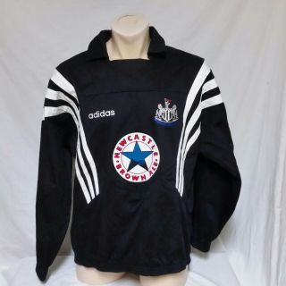 Vtg 1995 Adidas Newcastle United Football Jumper Jacket 90s Soccer Shirt Xl