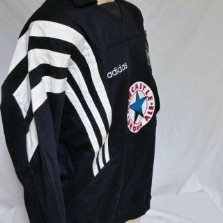 VTG 1995 Adidas Newcastle United Football Jumper Jacket 90s Soccer Shirt XL 7