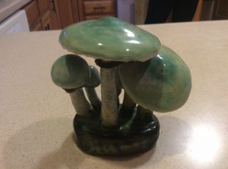 Vintage Lorenzens Lantz,  Nova Scotia Mushroom Sculpture Stropharia Aeruginosa