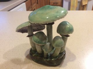 Vintage Lorenzens Lantz,  Nova Scotia Mushroom Sculpture Stropharia Aeruginosa 2