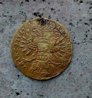 Very Very Rare 1/2 Ducat Austria M.  Theresa 1765 1.  72gr