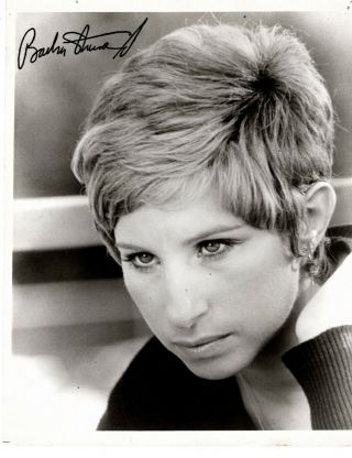 Oscar Winner Actress & Pop Singer Barbra Streisand,  Signed Vintage Studio Photo