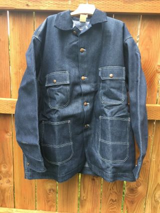 Nwot Vtg Big Mac Lined Denim Chore Barn Jacket Usa Unworn Work 48 - 50 Nos