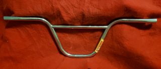 Vintage Old School Bmx Patterson Racing Pro Handlebars Uncut Chrome