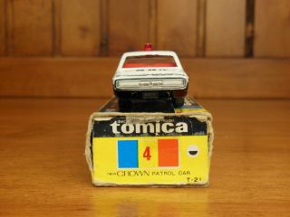 TOMY Tomica 4 TOYOTA CROWN Patrol car,  Made in Japan vintage pocket car Rare 7