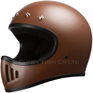 Dot Approve Motocross Off - Road Dirt Bike Helmet Adult Full Face Brown With Visor