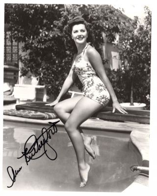 Ann Rutherford Signed Vintage Sexy 8x10 Photo / Autograph Jsa Certified Gwtw