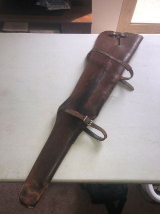 Vintage Hunter Brand Leather Saddle Rifle Scabbard 27178 26