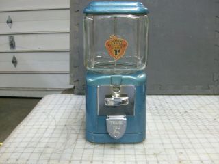 Vintage Oak Acorn 1 Cent Blue All Purpose Machine.