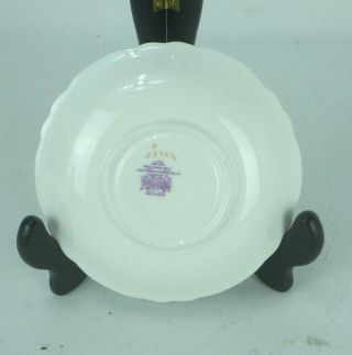 Vintage Paragon Cup & Saucer Hand Painted Floral On Black Double Warrant 97655 3