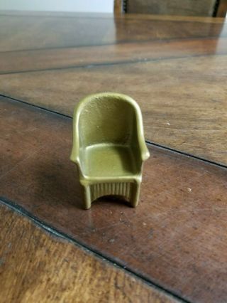 Vintage Toy Cast Iron School High Back Chair.  Dollhouse Furniture
