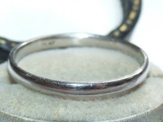 , 1930`s Art Deco Solid Platinum Band / Wedding Ring,  Lovely Example
