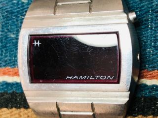 Vintage 1970 ' s Mens Hamilton Digital Watch Red LED parts 3