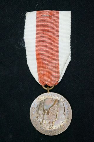 Pre Ww2 Polish Poland Medal Of Merit For National Defence Prl