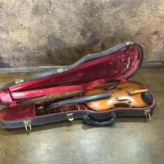 Antique German Violin With Vintage Estate Musical Instrument With Case