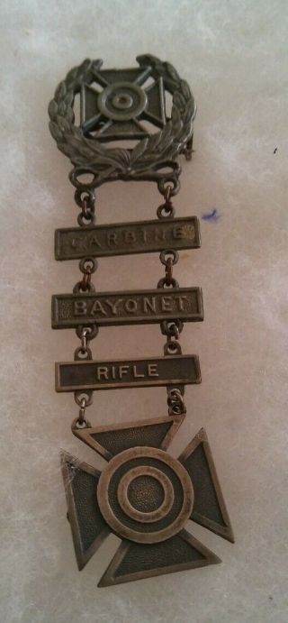 Us Army Expert Marksmanship Carbine Rifle Bayonet Badge