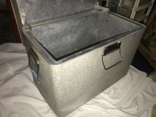VINTAGE RETRO JC HIGGINS METAL COOLER CAMPING ICE CHEST BOX 23X14X16 TURQUOISE 6