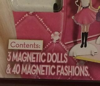 Barbie Dress Up Closet Magnetic Dolls & Clothes by Mattel 2