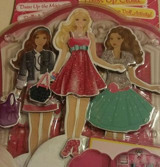 Barbie Dress Up Closet Magnetic Dolls & Clothes by Mattel 3