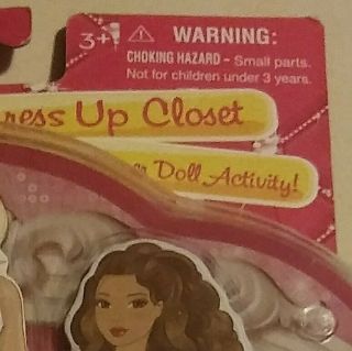 Barbie Dress Up Closet Magnetic Dolls & Clothes by Mattel 4