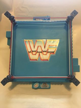 Vintage 1989 Hasbro Wwf Wrestling Ring Wwe With Championship Belt